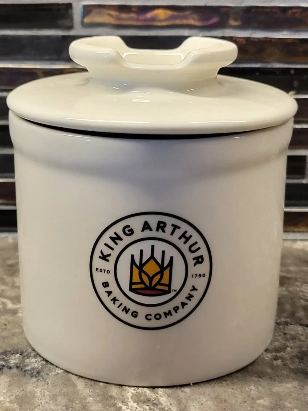 KING ARTHUR FLOUR BUTTER BELL CROCK JAR 4 OZ / 1 CUP CHANTAL COTTAGECORE KITCHEN